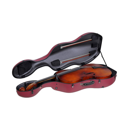 Estuche Crossrock Ultralight Carbon Rojo para Cello